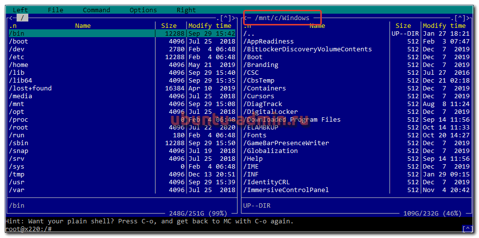 Доступ к windows каталогам из-под linux
